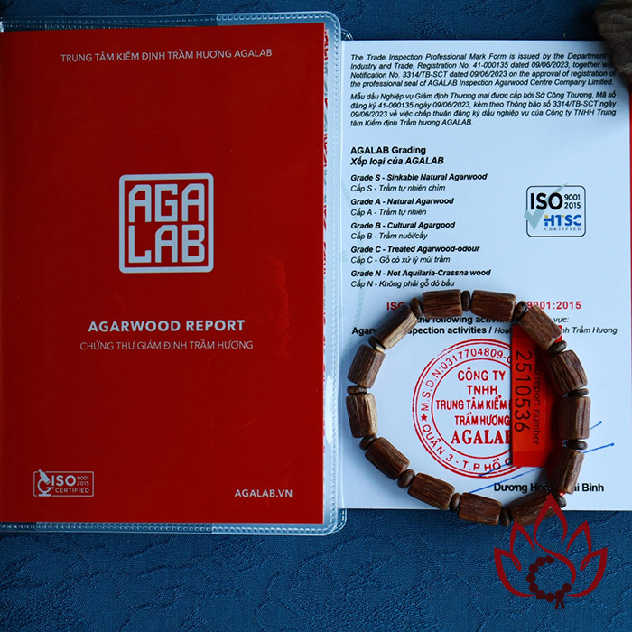 Vòng Trầm Hương Trúc Thô | Trầm Kiến Tự Nhiên Lâu Năm